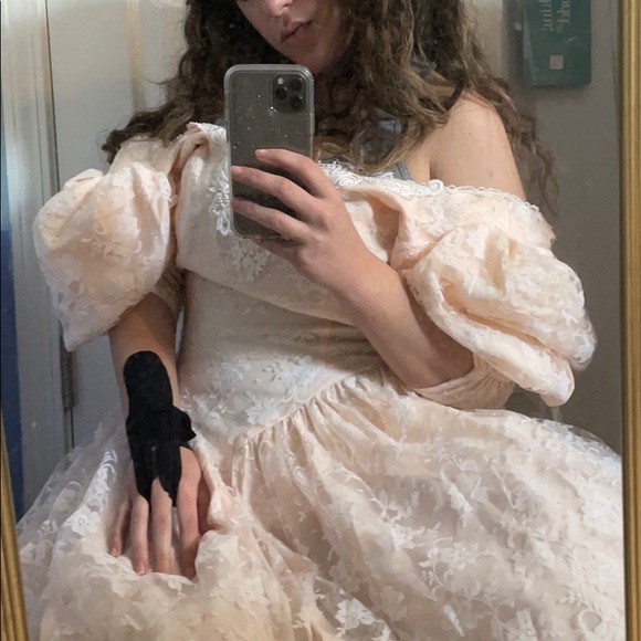 True Vintage 80s lace party dress - Picture 8 of 8